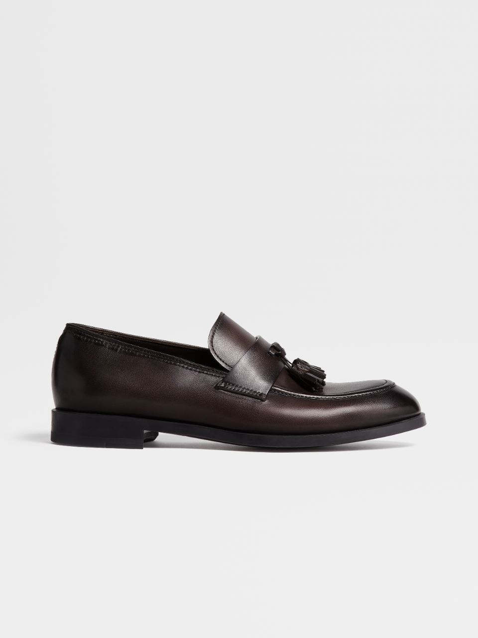 深棕色手工抛光皮革 Siena Flex 休闲鞋